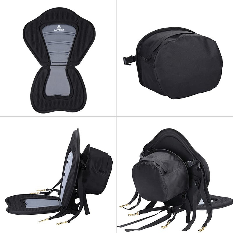 JAYEGT Kayak Seat Padded Deluxe High Back Canoe Seat with Back Support Adjustable Fishing Seat for Universal Sit with Detachable Kayak Backrest - Image 5